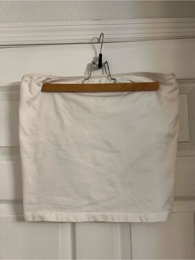 a new day White Strapless Tube Mini Skirt